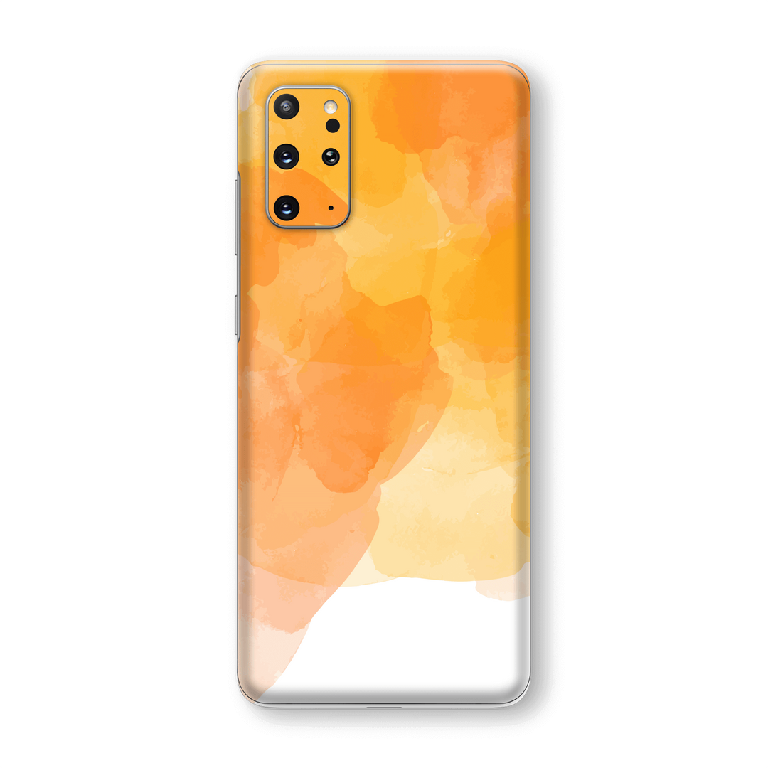 Samsung Galaxy S20+ PLUS Print Printed Custom SIGNATURE Orange Watercolour Skin Wrap Sticker Decal Cover Protector by EasySkinz