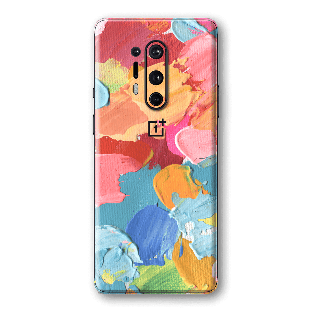 OnePlus 8 PRO Print Printed Custom SIGNATURE Canvas Mixture of Colours Skin Wrap Sticker Decal Cover Protector by EasySkinz