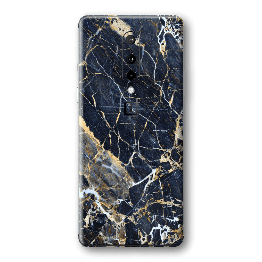 OnePlus 8 Print Custom Signature Marble Blue Gold Skin Wrap Decal by EasySkinz - Design 2