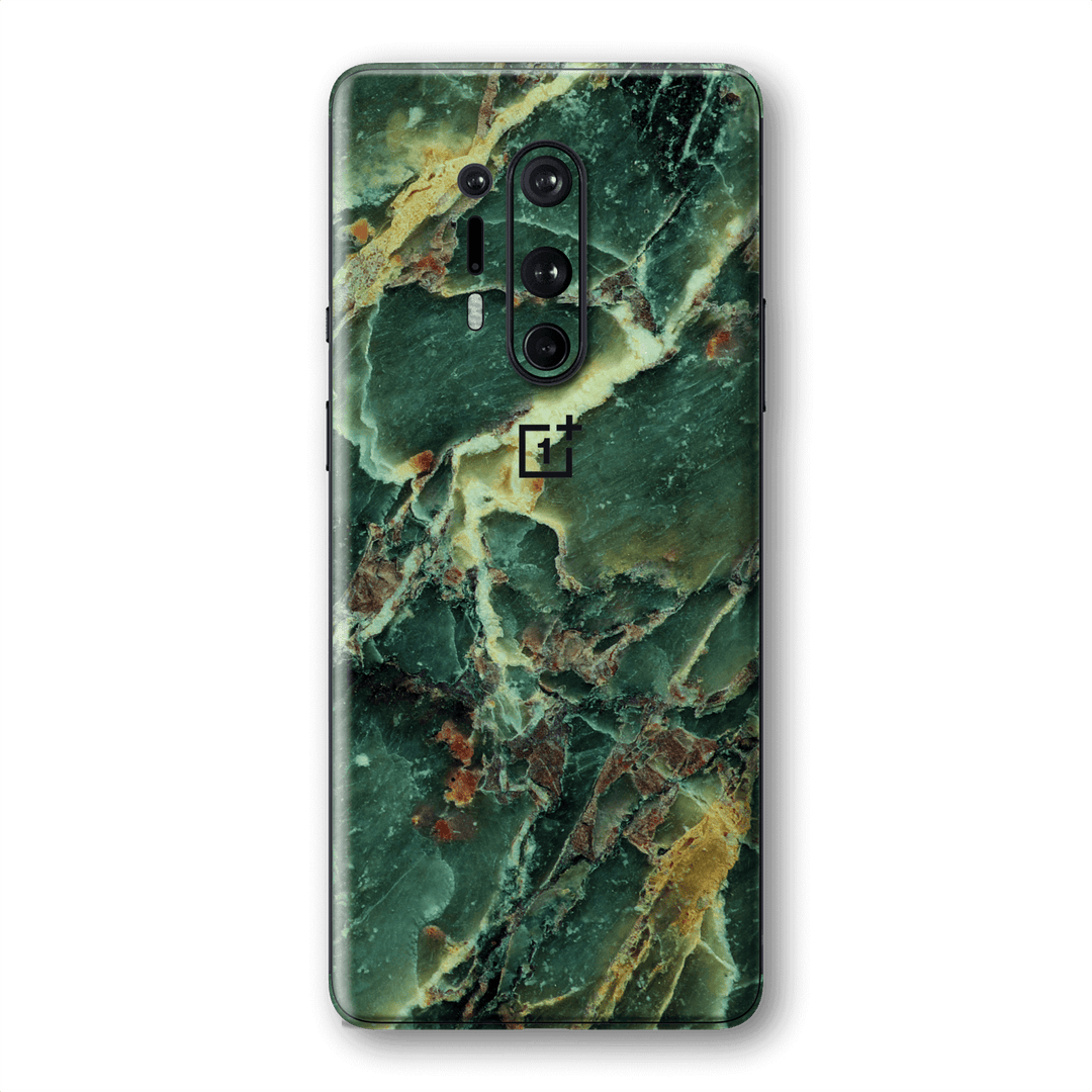 OnePlus 8 PRO Print Custom Signature Marble GREEN Skin Wrap Decal by EasySkinz