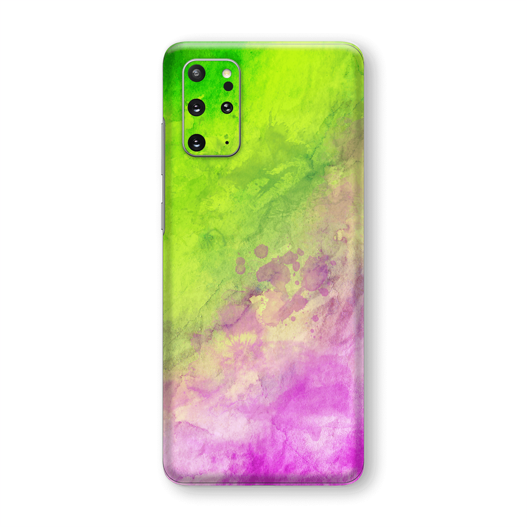 Samsung Galaxy S20+ PLUS Print Custom Signature Abstract Watercolour Pink Green Skin Wrap Decal by EasySkinz