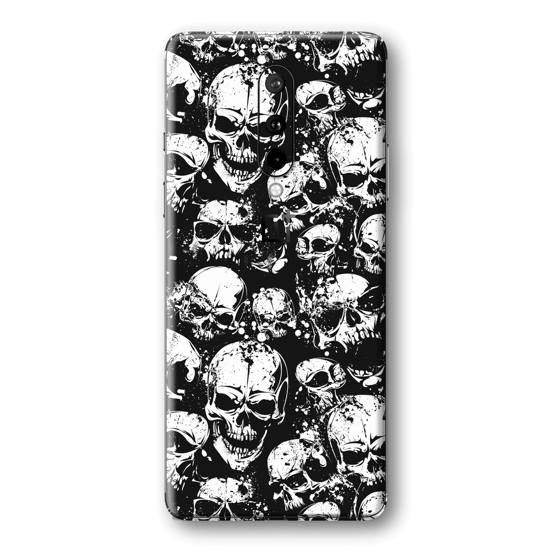 OnePlus 8 SIGNATURE Black and White Horror Skull Skulls Skin, Wrap, Decal, Protector, Cover by EasySkinz | EasySkinz.com