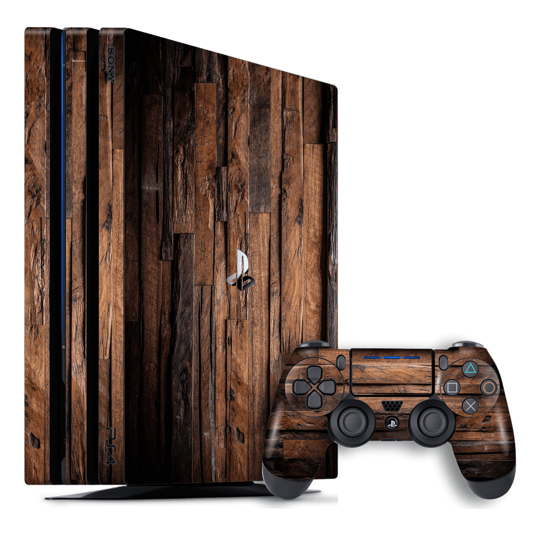Playstation 4 PRO PS4 PRO Print Custom Signature WOOD Skin Wrap Decal by EasySkinz